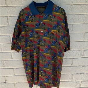 Bobby Jones Printed Golf Polo Shirt Barton Creek L